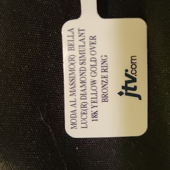 Moda al Massimo Bella luce diamond stimulant ring 18k yellow gold over bronze - Picture 4 of 5